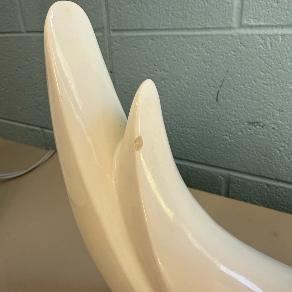Mid century modern ceramic‎ off white Swan - Picture 5 of 6